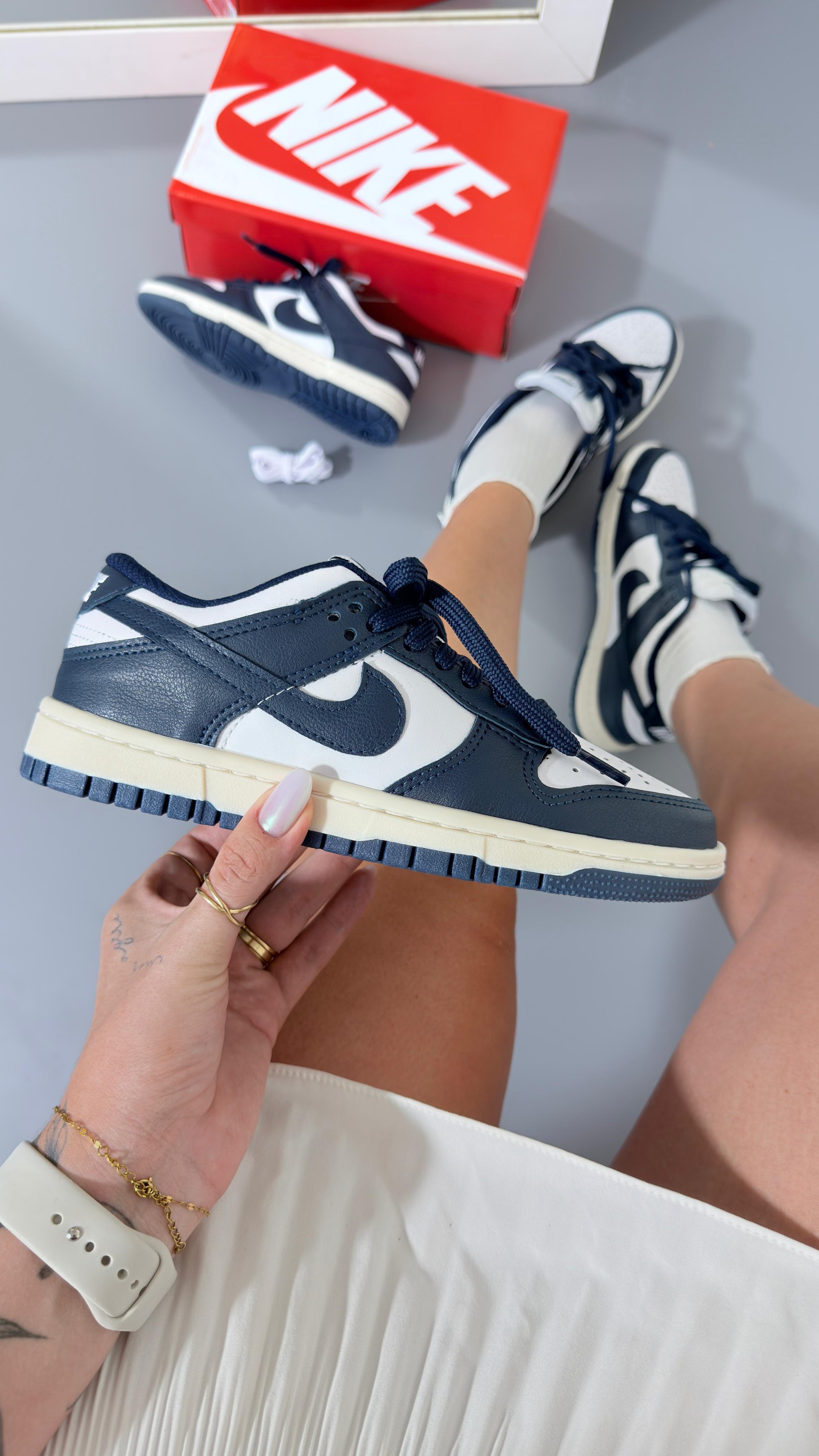 Tênis Casual Feminino Azul Marinho Premium