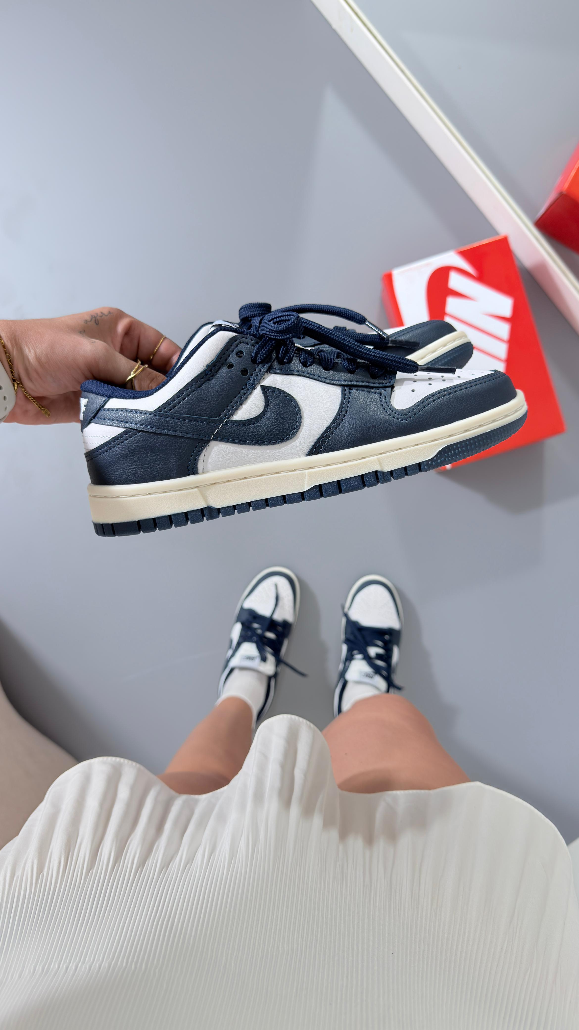 Tênis Casual Feminino Azul Marinho Premium